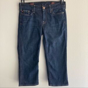 J Crew Hipslung Capri Jeans Dark Wash 28R